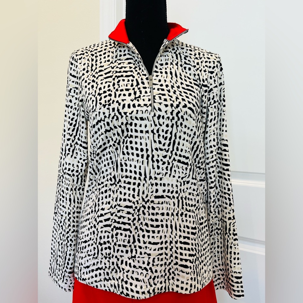 Tail Long Sleeve Animal Print Top